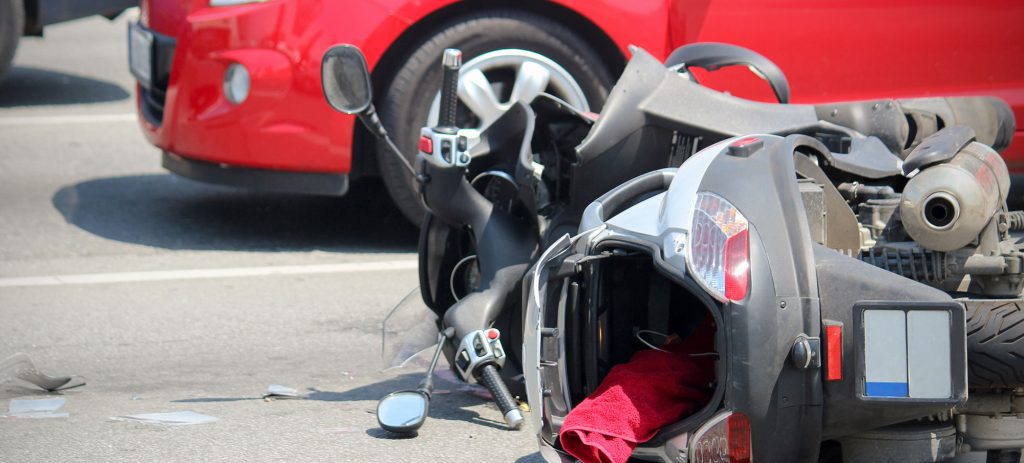 What can you do if you, as a motorcyclist, get hit by a car?
